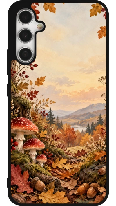 Coque Samsung Galaxy A34 5G - Silicone rigide noir Autumn 26 Illustrated Autumn