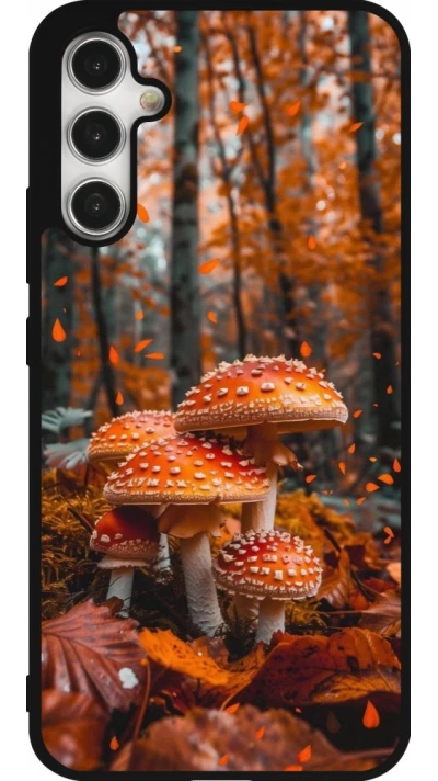 Coque Samsung Galaxy A34 5G - Silicone rigide noir Autumn 26 Mushrooms in the woods