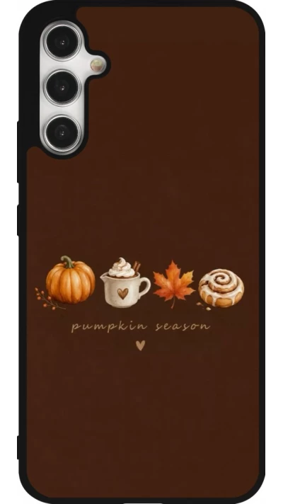 Coque Samsung Galaxy A34 5G - Silicone rigide noir Autumn 26 Pumpkin season