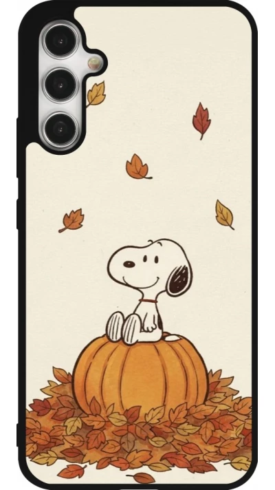 Coque Samsung Galaxy A34 5G - Silicone rigide noir Autumn 26 Snoopy autumn