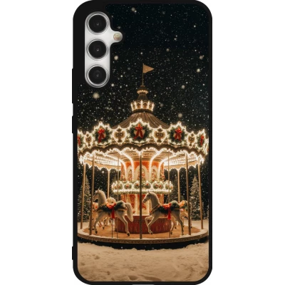 Coque Samsung Galaxy A34 5G - Silicone rigide noir Christmas 25 Carousel
