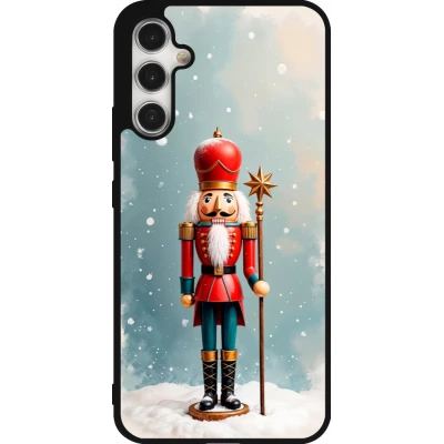 Samsung Galaxy A34 5G Case Hülle - Silikon schwarz Christmas 25 Nutcracker Snow