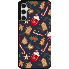 Samsung Galaxy A34 5G Case Hülle - Silikon schwarz Christmas 25 Pattern Gingerbread House