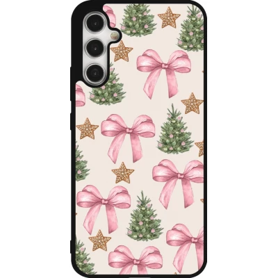 Coque Samsung Galaxy A34 5G - Silicone rigide noir Christmas 25 Vintage Ribbons