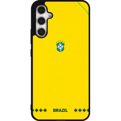 Samsung Galaxy A34 5G Case Hülle - Silikon schwarz Brasilien 2026 personalisierbares Fussballtrikot