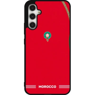 Samsung Galaxy A34 5G Case Hülle - Silikon schwarz Marokko 2026 personalisierbares Fussballtrikot