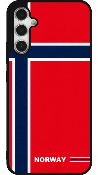 Samsung Galaxy A34 5G Case Hülle - Silikon schwarz Norwegen 2026 personalisierbares Fussballtrikot