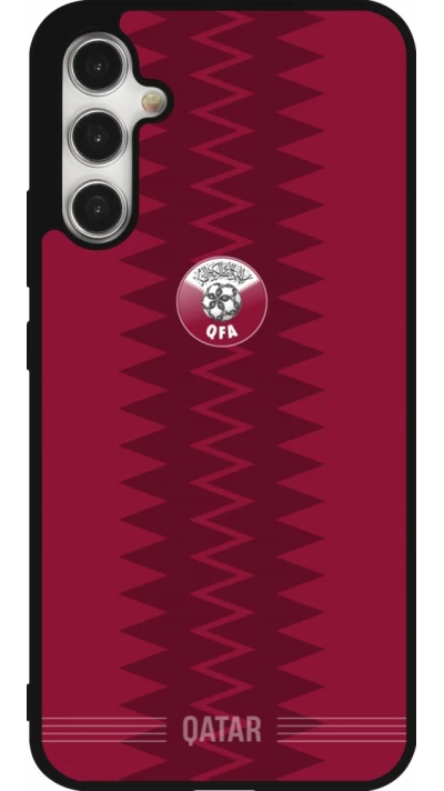 Samsung Galaxy A34 5G Case Hülle - Silikon schwarz Qatar 2026 personalisierbares Fussballtrikot