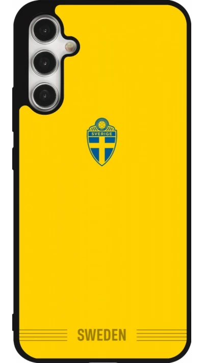 Samsung Galaxy A34 5G Case Hülle - Silikon schwarz Schweden 2026 personalisierbares Fussballtrikot