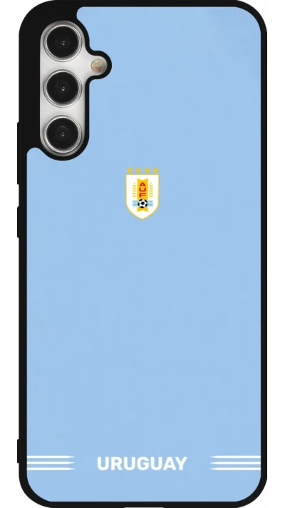 Samsung Galaxy A34 5G Case Hülle - Silikon schwarz Uruguay 2026 personalisierbares Fussballtrikot