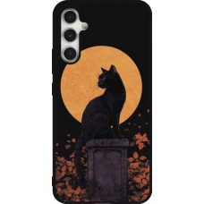 Samsung Galaxy A34 5G Case Hülle - Silikon schwarz Halloween 2026 Cat Art Nouveau