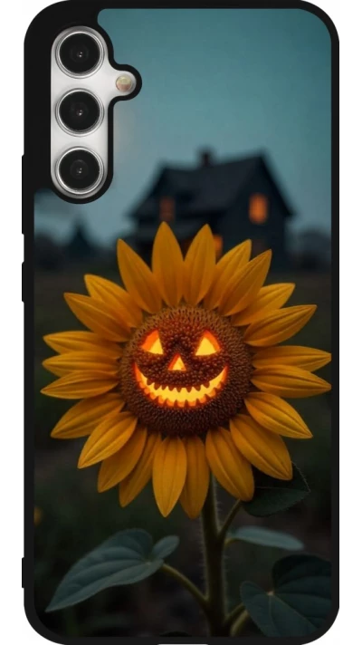 Samsung Galaxy A34 5G Case Hülle - Silikon schwarz Halloween 2026 Evil Sunflower