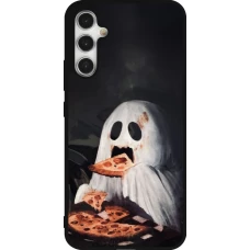 Samsung Galaxy A34 5G Case Hülle - Silikon schwarz Halloween 2026 Ghost eating pizza