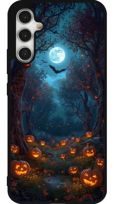 Samsung Galaxy A34 5G Case Hülle - Silikon schwarz Halloween 2026 Road of Pumpkins
