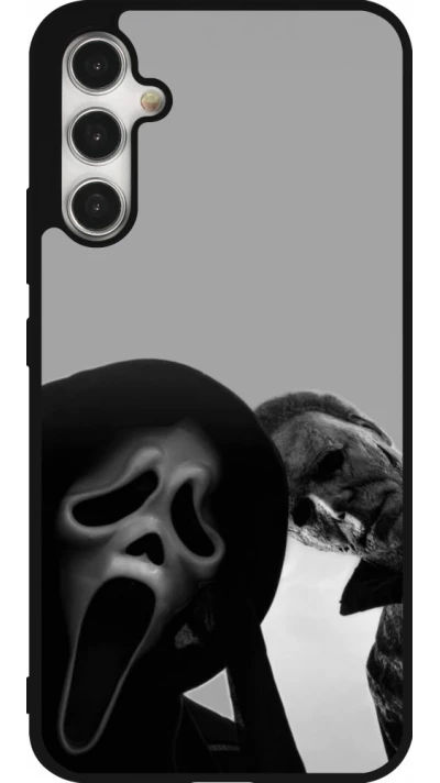 Samsung Galaxy A34 5G Case Hülle - Silikon schwarz Halloween 2026 Scream and Michael Myers