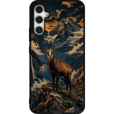 Coque Samsung Galaxy A34 5G - Silicone rigide noir Linocut Chamois