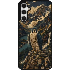 Coque Samsung Galaxy A34 5G - Silicone rigide noir Linocut Faucun pèlerin