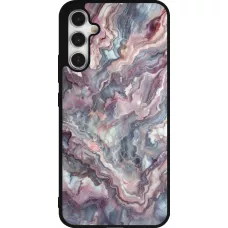 Samsung Galaxy A34 5G Case Hülle - Silikon schwarz Violetter silberner Marmor