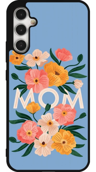 Samsung Galaxy A34 5G Case Hülle - Silikon schwarz Mom 2026 Flowers