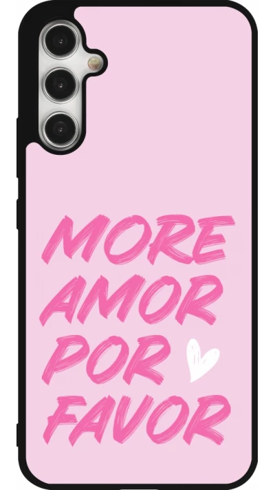 Samsung Galaxy A34 5G Case Hülle - Silikon schwarz More amor porfavor