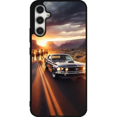 Samsung Galaxy A34 5G Case Hülle - Silikon schwarz Mustang 69 Grand Canyon