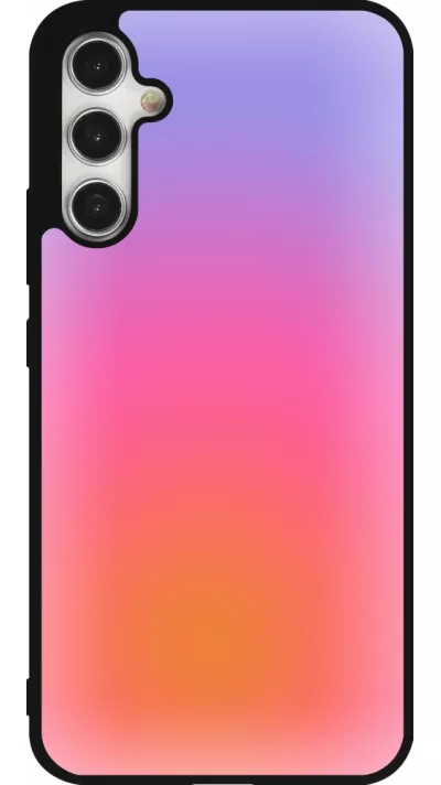Samsung Galaxy A34 5G Case Hülle - Silikon schwarz Orange Pink Blue Gradient