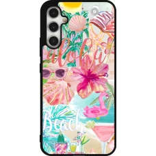 Samsung Galaxy A34 5G Case Hülle - Silikon schwarz Preppy Collage Aloha