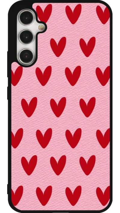Samsung Galaxy A34 5G Case Hülle - Silikon schwarz Saint Valentines Day 26 Pattern heart