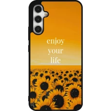 Samsung Galaxy A34 5G Case Hülle - Silikon schwarz Summer 2026 Enjoy your life