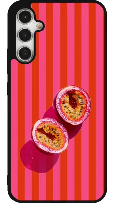 Coque Samsung Galaxy A34 5G - Silicone rigide noir Passion fruit Summer 2026