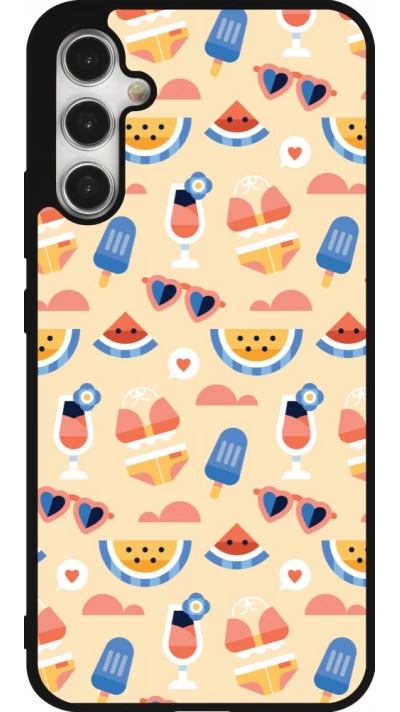 Coque Samsung Galaxy A34 5G - Silicone rigide noir Pattern Summer 2026