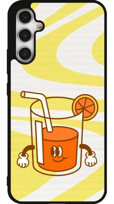Coque Samsung Galaxy A34 5G - Silicone rigide noir Summer drink 2026