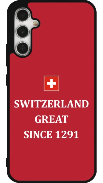 Coque Samsung Galaxy A34 5G - Silicone rigide noir Switzerland Great Since 1291