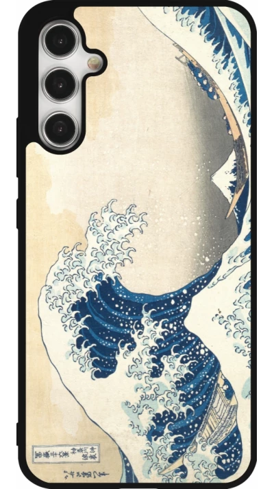 Coque Samsung Galaxy A34 5G - Silicone rigide noir Tableau art - La Grande Vague de Kanagawa - Hokusai