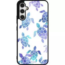 Coque Samsung Galaxy A34 5G - Silicone rigide noir Turtles pattern watercolor