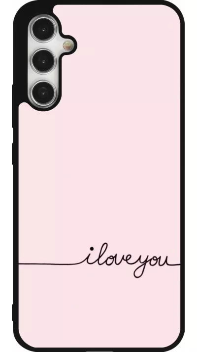 Samsung Galaxy A34 5G Case Hülle - Silikon schwarz Valentine 2023 i love you writing