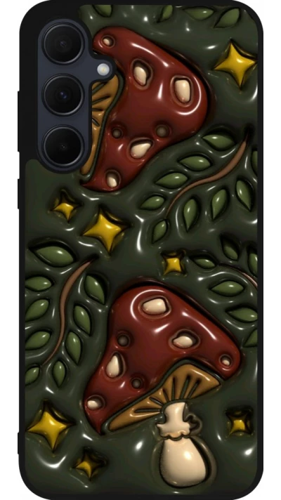 Coque Samsung Galaxy A35 5G - Silicone rigide noir Autumn 26 3D mushrooms