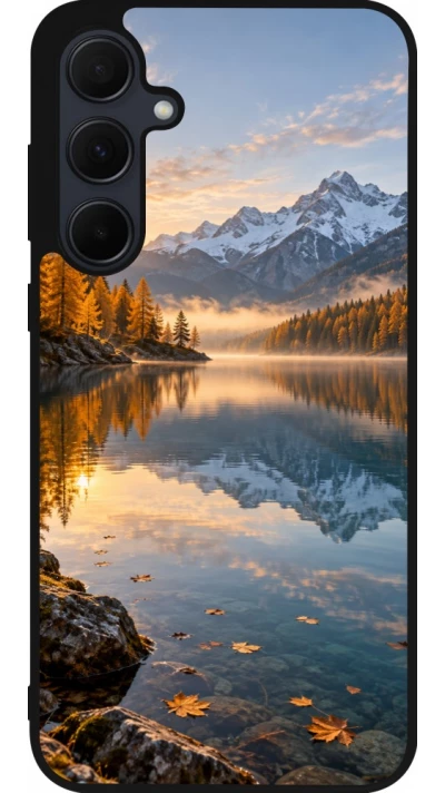 Coque Samsung Galaxy A35 5G - Silicone rigide noir Autumn 26 Autumn lake