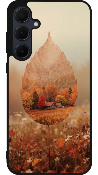 Coque Samsung Galaxy A35 5G - Silicone rigide noir Autumn 26 Autumn leaf