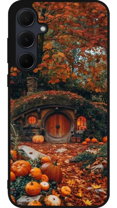 Coque Samsung Galaxy A35 5G - Silicone rigide noir Autumn 26 Hobbit house