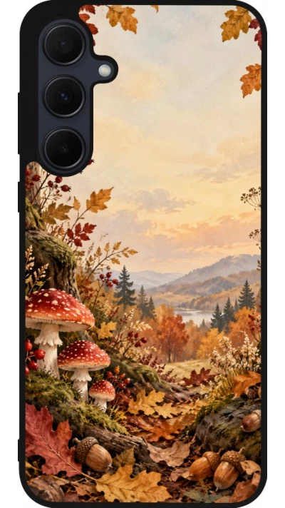 Coque Samsung Galaxy A35 5G - Silicone rigide noir Autumn 26 Illustrated Autumn