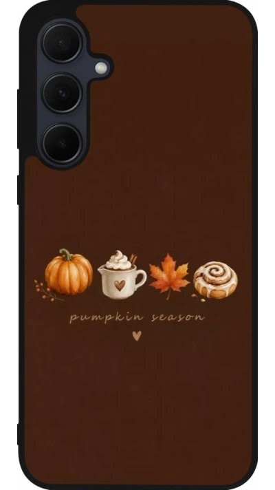 Coque Samsung Galaxy A35 5G - Silicone rigide noir Autumn 26 Pumpkin season