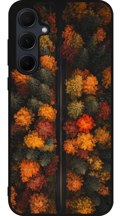 Coque Samsung Galaxy A35 5G - Silicone rigide noir Autumn 26 Road in autumn