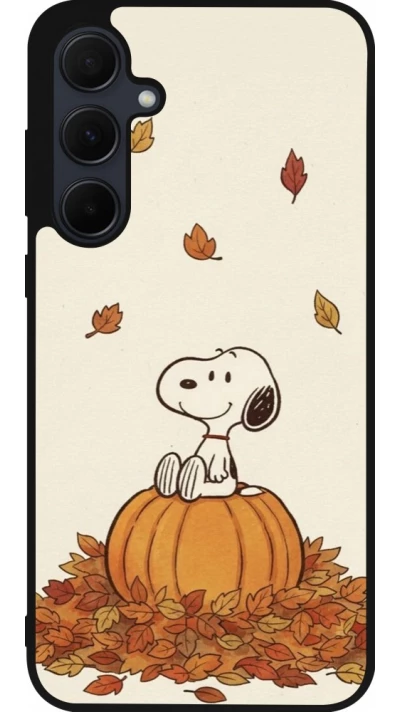 Coque Samsung Galaxy A35 5G - Silicone rigide noir Autumn 26 Snoopy autumn