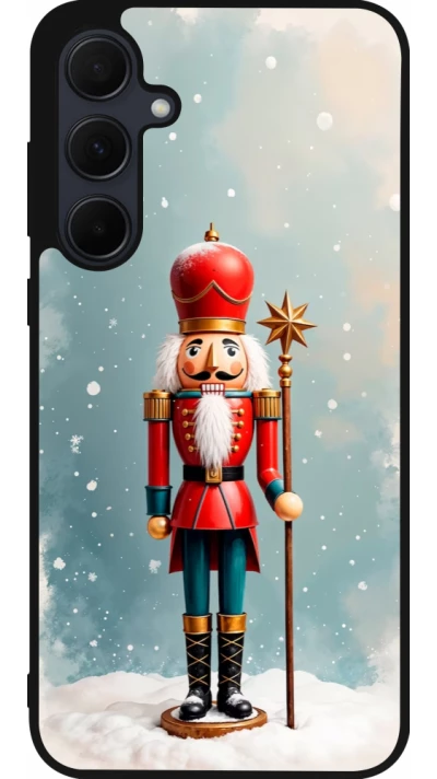 Coque Samsung Galaxy A35 5G - Silicone rigide noir Christmas 25 Nutcracker Snow