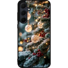 Samsung Galaxy A35 5G Case Hülle - Silikon schwarz Christmas 25 Xmas Decorated Tree