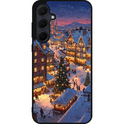Samsung Galaxy A35 5G Case Hülle - Silikon schwarz Christmas 25 Xmas Village