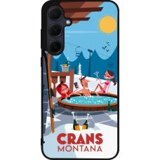 Samsung Galaxy A35 5G Case Hülle - Silikon schwarz Crans-Montana Mountain Jacuzzi