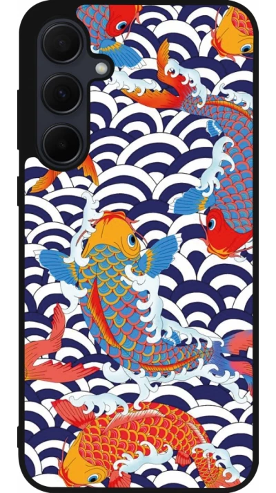 Coque Samsung Galaxy A35 5G - Silicone rigide noir Easter 2023 japanese fish
