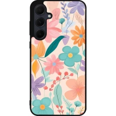 Samsung Galaxy A35 5G Case Hülle - Silikon schwarz Easter 2024 spring flowers